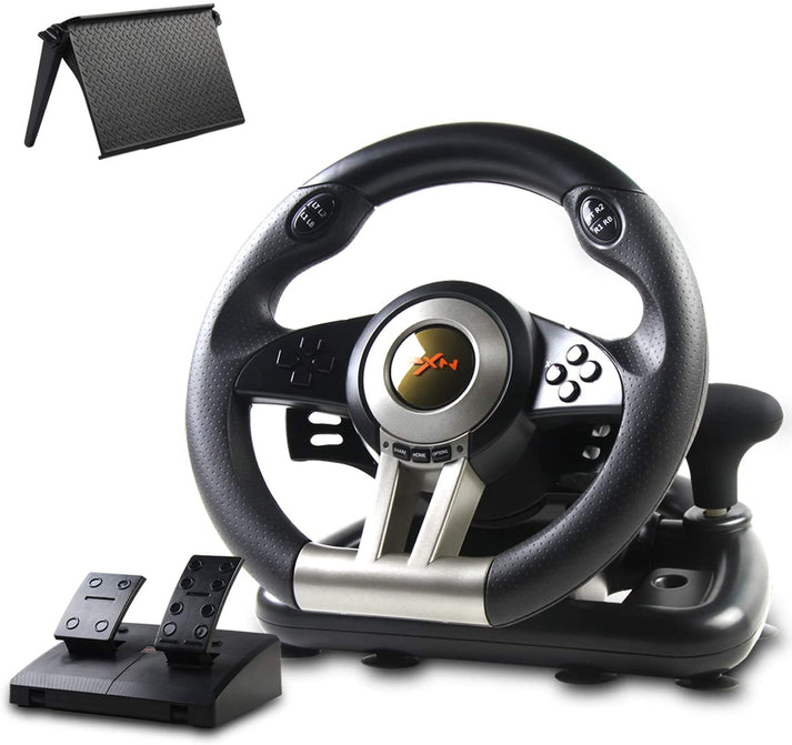 PXN-V3 Pro 180° Competition Racing Steering Wheel with Pedal ...